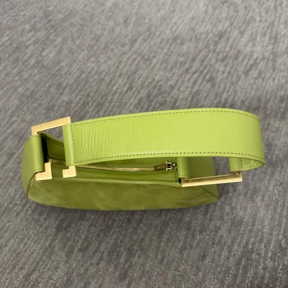 NEW Cult Gaia Aliza Logo Suede Shoulder Bag - Picture 8 of 13